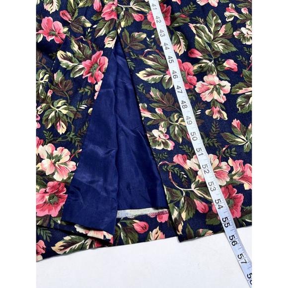 NEW VTG! Women's Fantasies by Morgan Taylor Floral Silk Wool Robe M Blue Pink - Picture 6 of 9